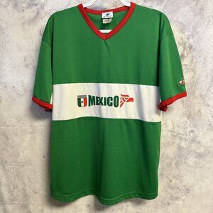 JOMA Mexico Soccer Jersey Mens Large Green Short Sleeve Football Vintage